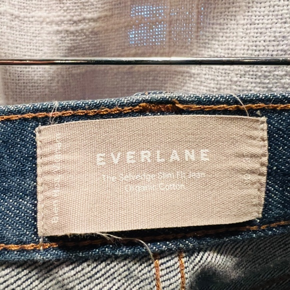 Everlane Organic Cotton Selvedge Slim Fit Jeans – Deep Indigo – 30x32 - Picture 2 of 6